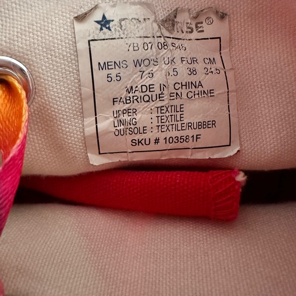 Converse RED high tops. Men’s size 5.5 / women’s 7.5 - Picture 6 of 9